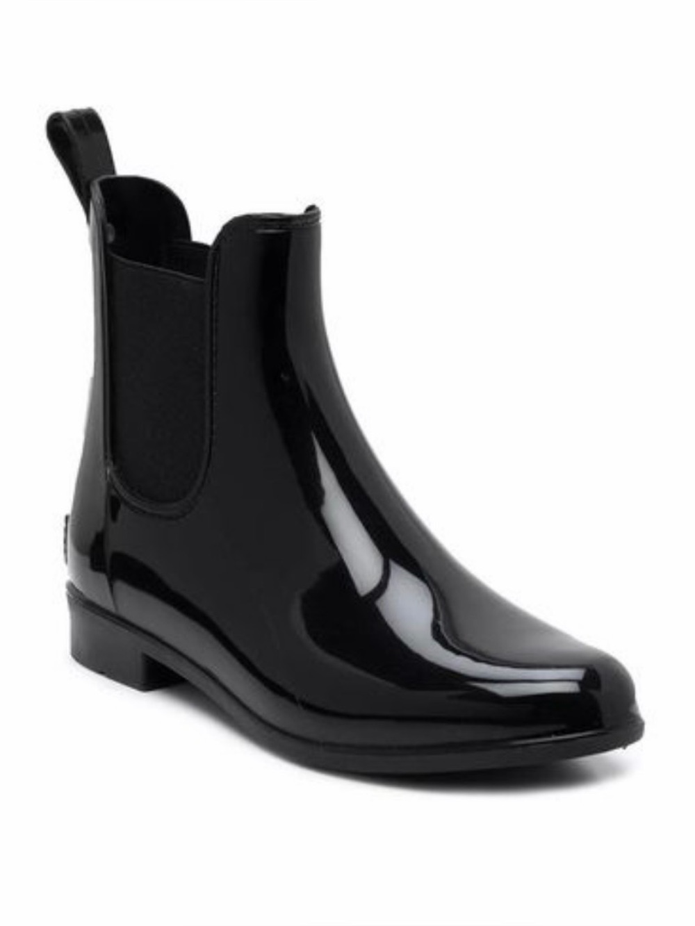 Glossy Black Chelsea Rain Boot size 7